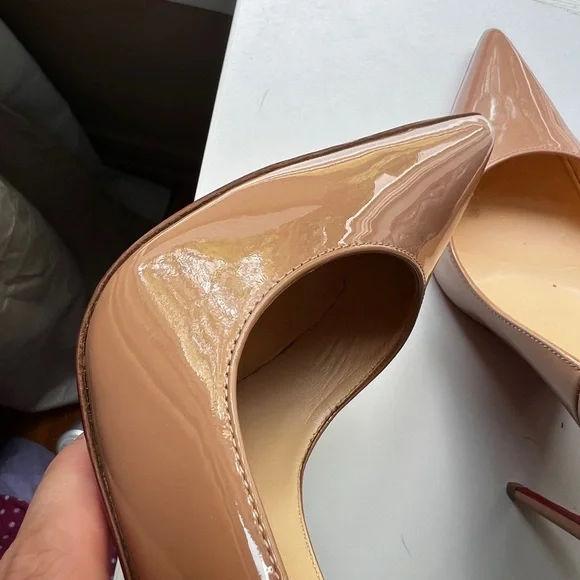 Louboutin 100mm patent leather heels - Picture 8 of 13